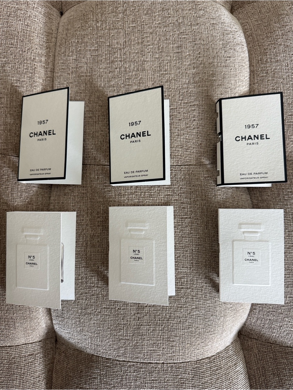 Chanel Sample Card Set - 1957 and No.5